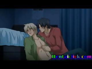 Hentai gay fucked by his roommate