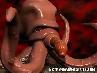 3D Emo Teen Creampied by Tentacles!