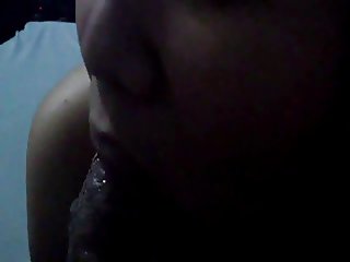 Young Filipina close-up deepthroating bf