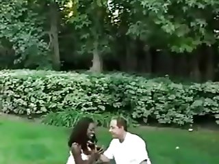 BlowBanged in the Park by her husband &amp; strangers