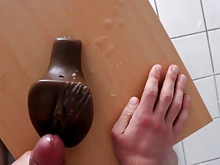 Orgasm with brown vagina sex toy