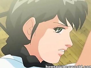 Anime bdsm action with couple of teen lovers