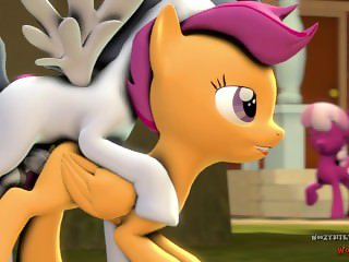 MLP 3D Ponies Scootaloo x Rumble - SFM Source Filmmaker