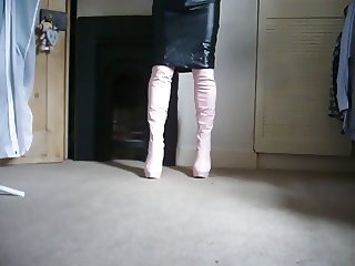 Pink Thigh Boots