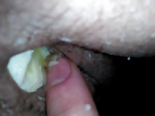 Banana Girlfriend Insertion Pussy Fingering gape hole 