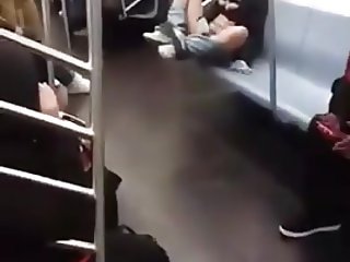Chick feeling horny on the 7 line