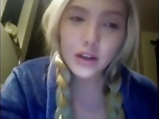 Blond german girl have webcam fun