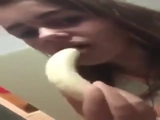 Svetlana blow a banana