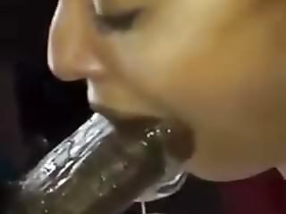 Latina Deepthroating BBC With Lots Of Spit