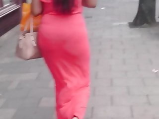 Candid Hot Indian Jiggly Ass - See Thru Dress Big Booty