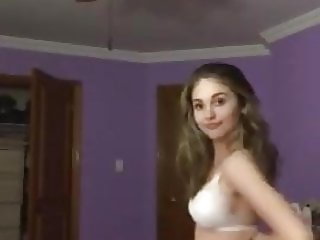 Teen Little Slut Striptease & Dancing in camera