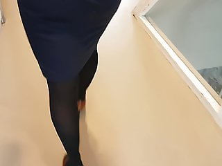 Co-worker in pantyhose and pumps