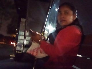 bus stop dickflash to spanish lady