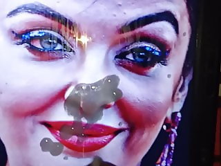 Aishwarya cum tribute on her face