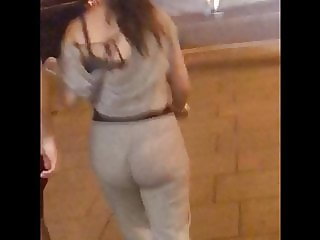 Thick round Albanian bubble butt eatin up joggers
