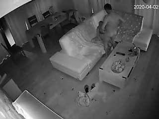 Hidden camera. Family sex, husband cheated on wife with youn