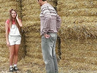 The young farmer punishes a lost young girl