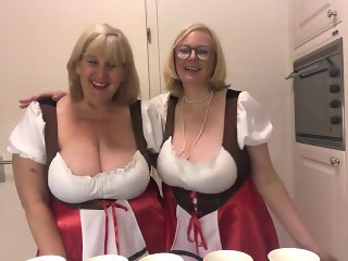'Oktoberfest - 2 busty topless blondes'