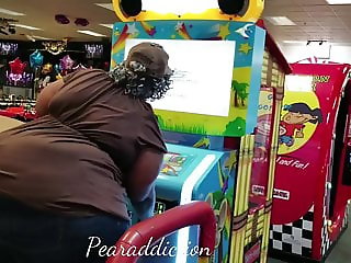 Big Black Ass At The Arcade