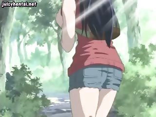 Teen hentai chick enjoying a penis