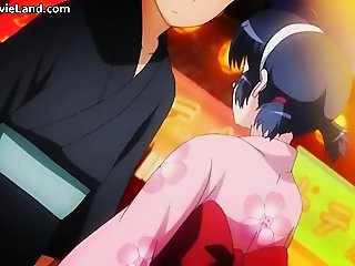 Busty anime schoolgirl banged rough part4