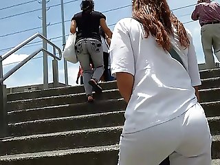 Filming my neighbor's ass nurse