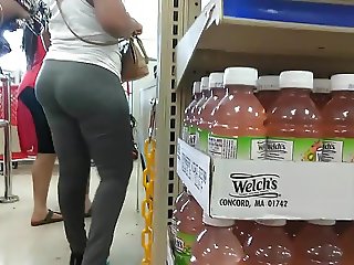 Phat bubble ass in grey spandex