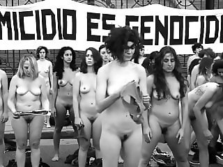 Nude protest in Argentina 
