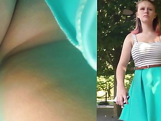 Big boobs teen in park (Europe) 