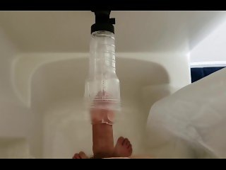 Fucking and Cumming on My Clear Fleshlight