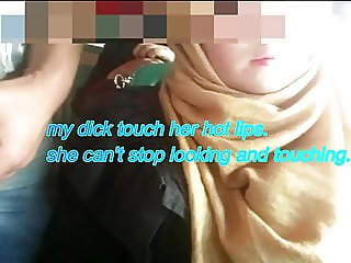 Arabic Bus 6 , the hottest hijab teen I met her