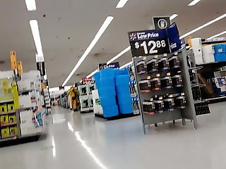 Bbw Walmart employee big booty  wedgie see thru 