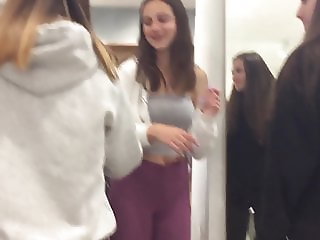 Teen slut with fuckable ass in leggings, Part 1