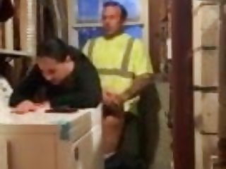 Mom is alone and gets fucked by plumber in boiler room