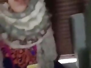 Pretty hijabi muslim girl giving blowjob