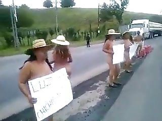 Mexican women, nude protest