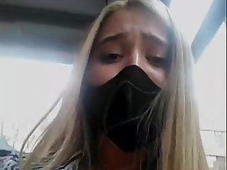 Sara has fun on the Bus and public live sex with big squirting